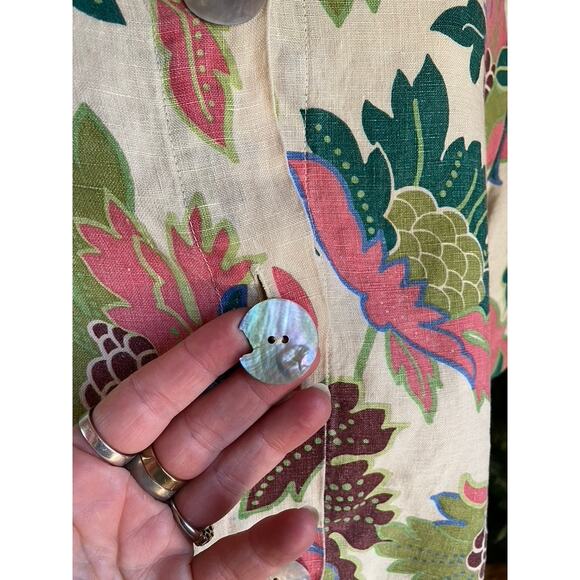 Floral Linen Shirt - Picture 5 of 7